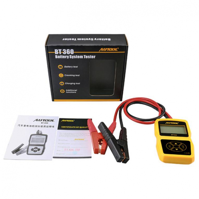 Тестер аккумуляторной батареи Autool BT-360