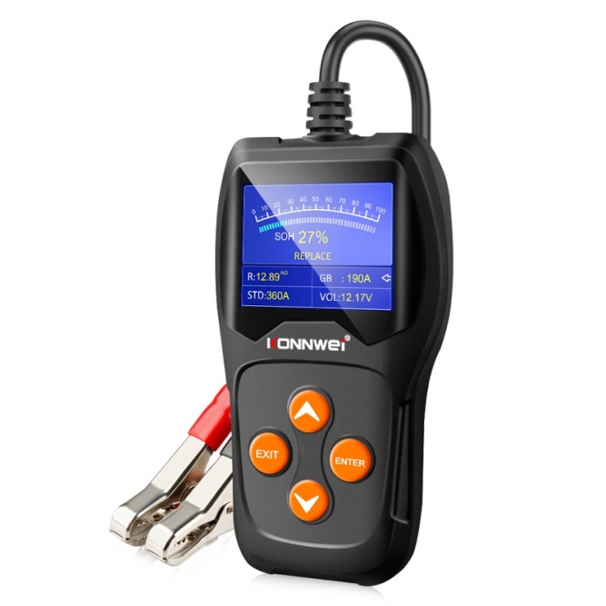 Тестер аккумуляторных батарей KONNWEI KW600