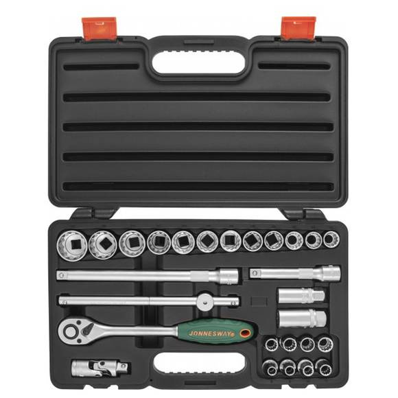Набор головок торцевых Jonnesway S68H4127S 1/2&amp;quot;DR Super Tech, 27 предметов