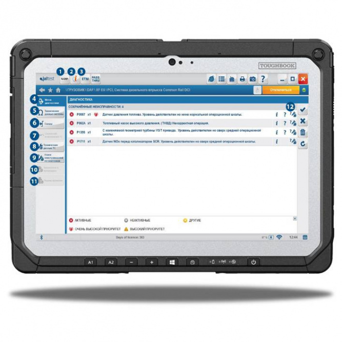 Диагностический сканер Jaltest для коммерческого транспорта