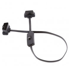 Удлинитель OBD2 60 см. с выключателем питания